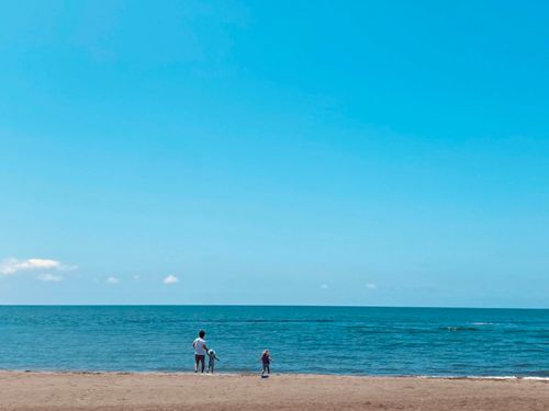 太平洋に面する新ひだか町は夏も涼しい