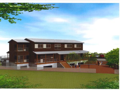 建物南側は施設利用者が寛ぐ庭(イメージ図２)