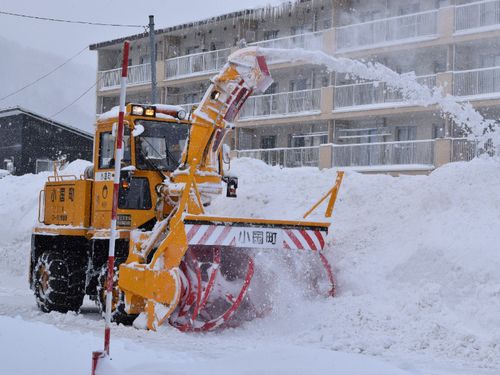 除雪車　車道の除雪
