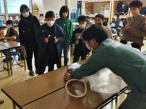 子供たちへ環境教育の様子