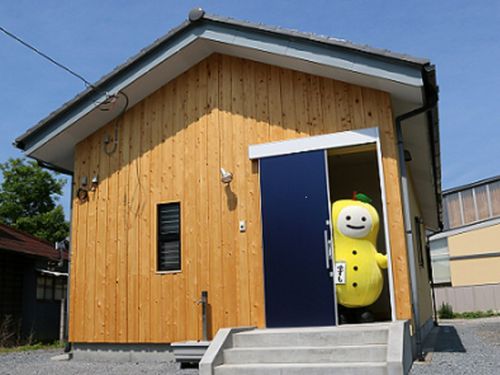 町のマスコットキャラクター「ゆずも」も応援します！