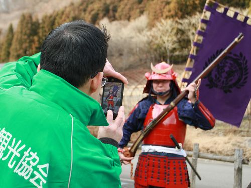 「五葉山火縄銃鉄砲隊」のPR風景