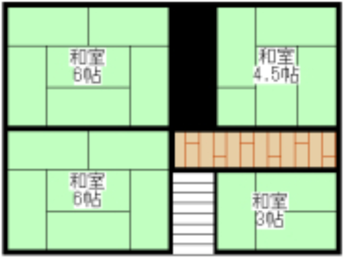 ２階は４部屋あり、子供部屋にちょうどいいかも。