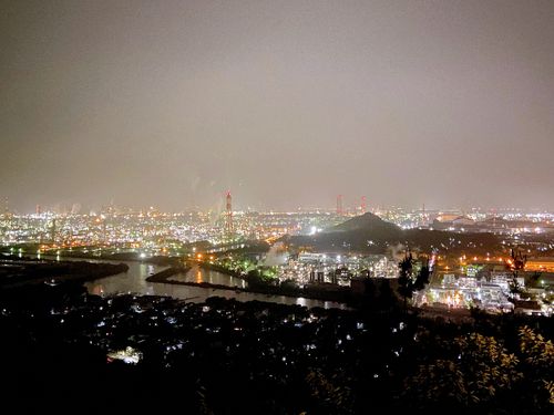 水島：コンビナートの夜景