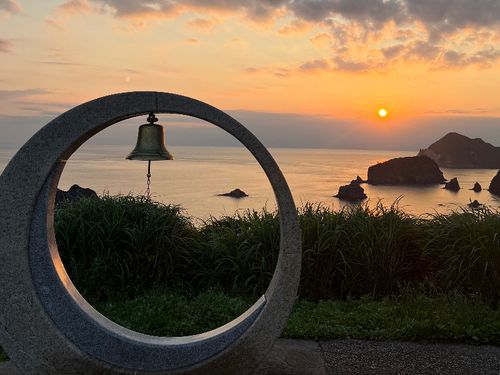ユウスゲ公園からの夕陽