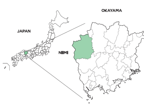 岡山県の北西端で、中国山地のど真ん中。