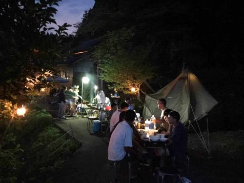 古民家ゲストハウスでBBQ、恒例のジビエも‼