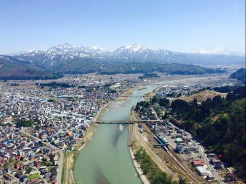 市内を航空写真で一望