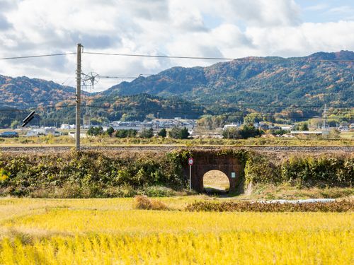 付近には豊かな田園風景が広がります！