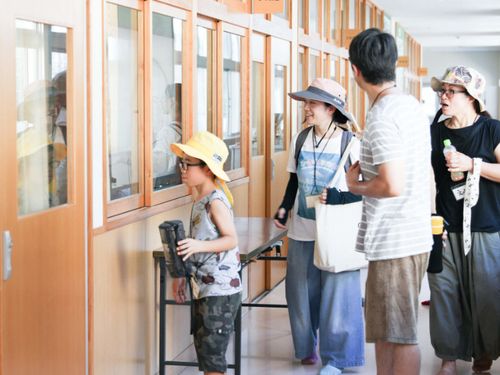 男木小中学校の見学