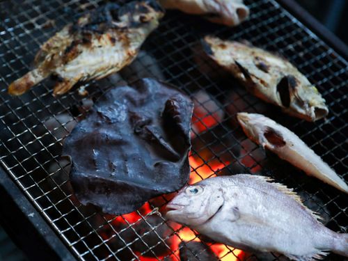 島で獲れた魚