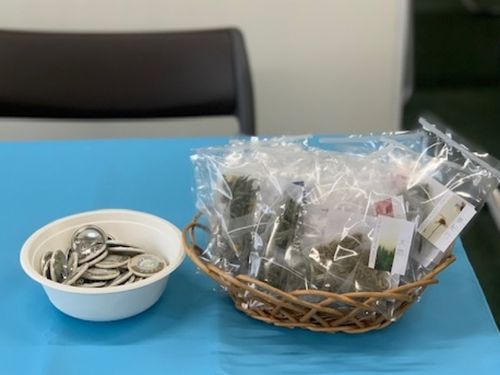 池田町ブースでは、花とハーブの里 池田町のハーブティーをお土産にお渡しします