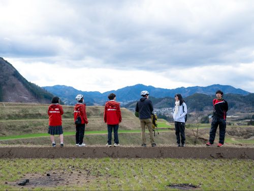 世界農業遺産に認定された高千穂町での取材活動の様子