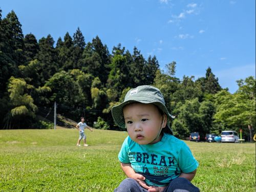 公園は広々していて自然もいっぱい！