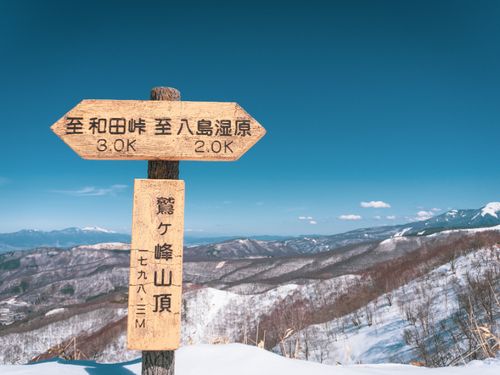 町から車で30分の鷲ヶ峰へ登山