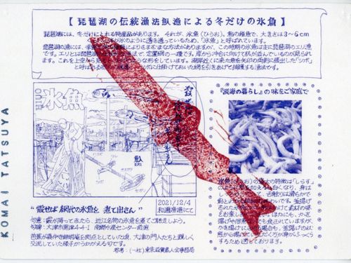 「湖魚とクロモカードセット　その壱【氷魚】（裏）」/松元悠/2022.