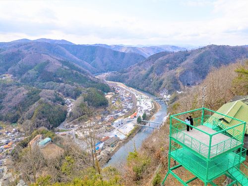 滞在施設は台地の上にあります