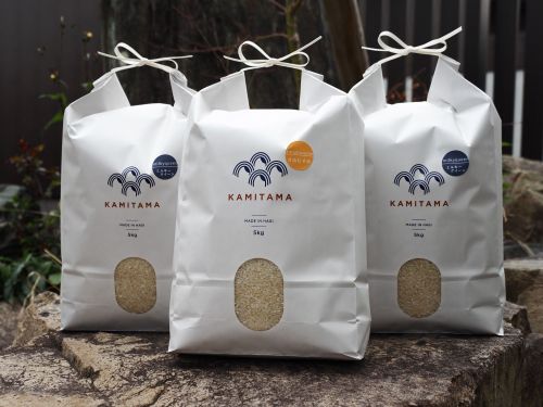 おしゃれなブランド袋に身を包んだKAMITAMA RICEは、贈答品としても人気