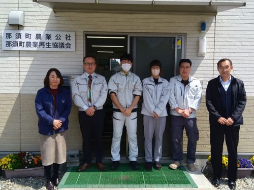 農業公社事務所内の皆さん（農業再生協議会を含む）