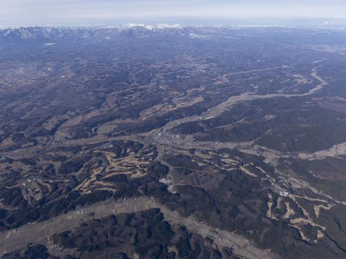 上空からみた那須町
