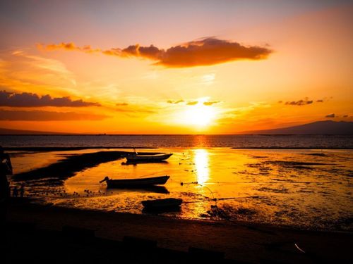 日本最大級の干潟「荒尾干潟」では全身で夕景を浴びれます