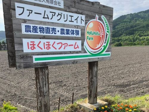 【参考：農業事業者派遣隊員】派遣先の農地前