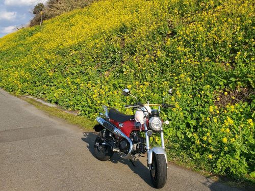 愛車の自動２輪が練習できる！と始めた新聞配達（北川さん提供）