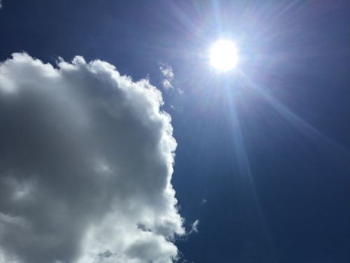 青い空、白い雲…