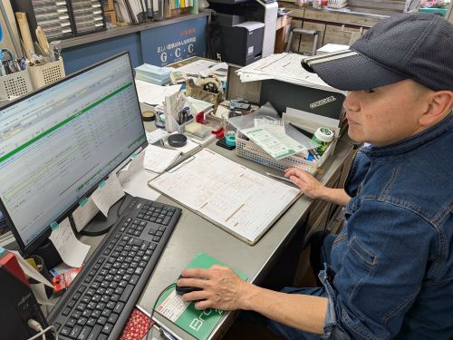 事務作業の様子