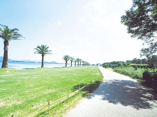 琵琶湖岸の散歩道