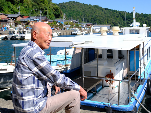 ローカルメディアで取材させていただいた沖島の漁師さん。