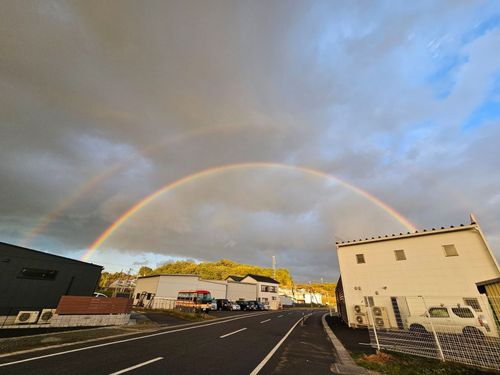田村市のお気に入りの風景(二重の虹)