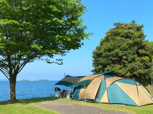 素晴らしいロケーションの海辺キャンプサイト（能登島）