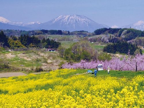 春の飯綱の風景