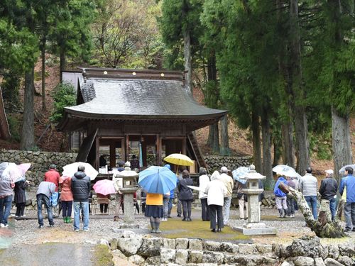 保月集落、八幡神社の祭礼（2018年）