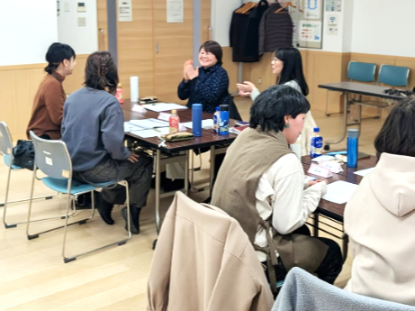 研修中も話が弾みます