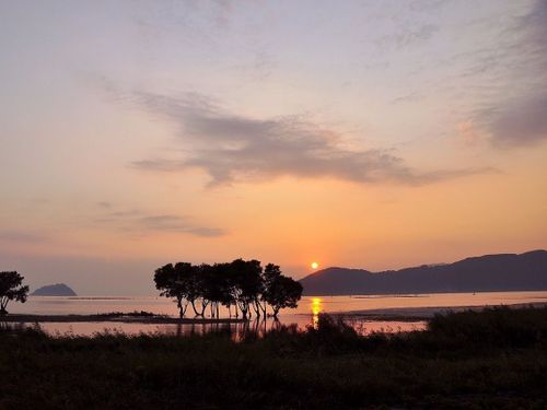 日本の夕陽100選に選ばれた夕陽