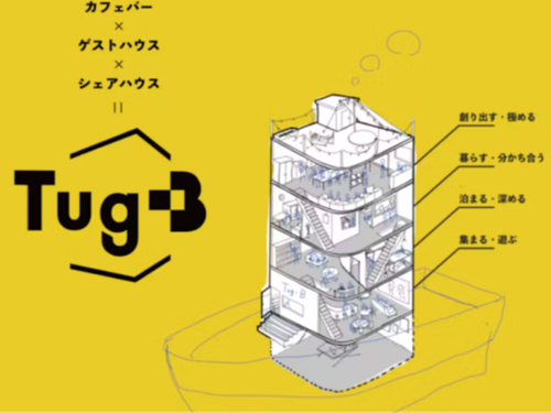 近くにはTug-Bというコミュニティスペースがあります