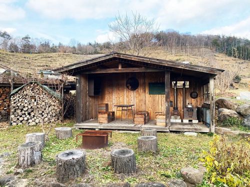 カエルトープにある焚き火小屋