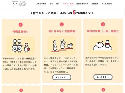「子育て・教育」ページ