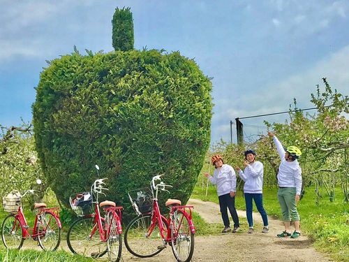 何に見えるかな？町中で沢山のりんごと出会えます！