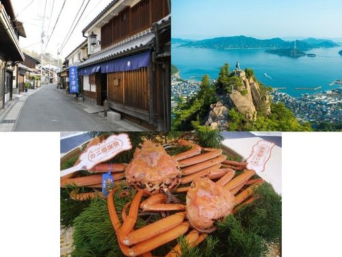 左上：岡山　右上：広島　下：鳥取