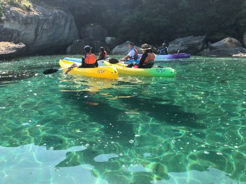有名な竹野海岸。透明度はこのとおり。