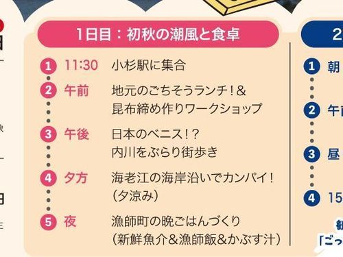 1日目スケジュール