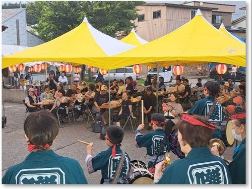 集落で開催した夏祭りの様子