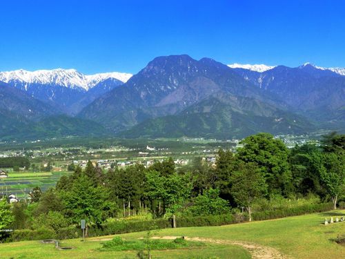 池田町から見える北アルプスの景観