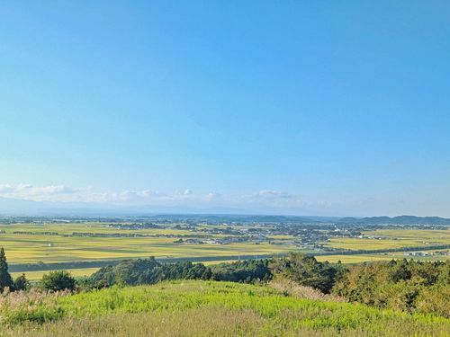 雄大な風景、心地よい風のふく登米