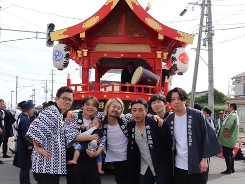 地域のプレイヤーと共に「酒田まつり」に参加