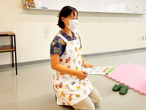 年2回実施する育児学級（おやつの会）の風景