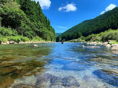 鮎釣りのできる野根川
